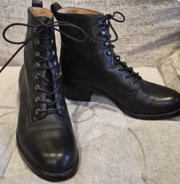 Madewell Shoes - Madewell Patti Women's Lace-Up Boot Black Leather 7.5, Worn Once